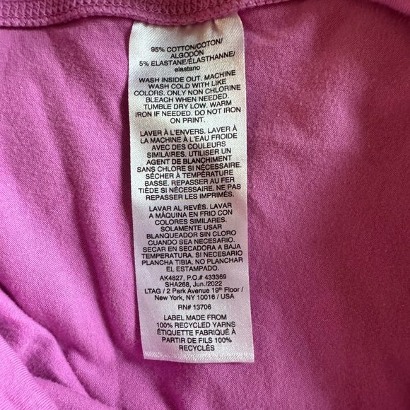 EUC Adidas Girls Pink Logo Cotton Leggings - Picture 7 of 7